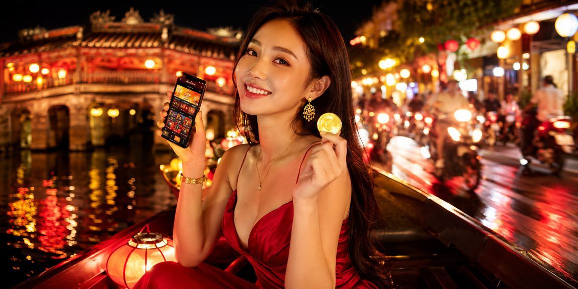 Không khí chợ đêm Hội An với người dùng trải nghiệm casino trực tuyến trên điện thoại